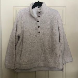 AERI oversized sherpa pullover with pockets